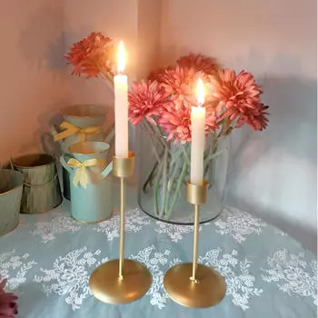 1 пара подсвечников для стола, свадебных свечей, держатель для ужина со свечами чёрный