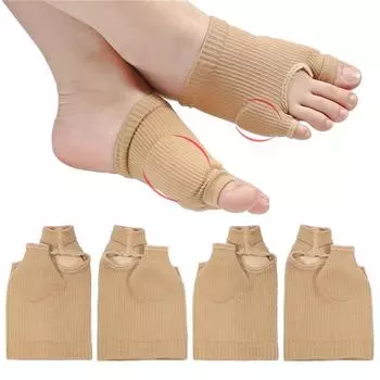 1 пара подушечек для пальцев, улучшенные дышащие подушечки для больших и маленьких пальцев, удобные рукава для пальцев, эластичные защитные носки для защиты ног, корректирующие защитные носки S