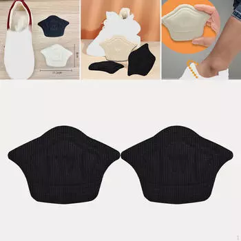 1 пара подушечек для пяток, накладки на подушечки для ног, нескользящие защитные средства для предотвращения образования волдырей Black Thick