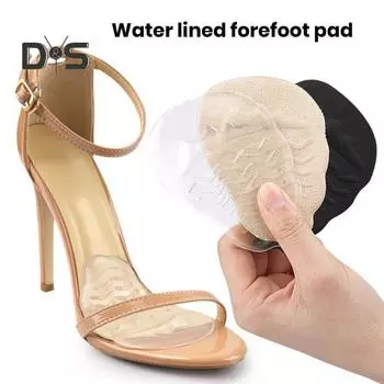 1 пара подушечек на высоком каблуке для передней части стопы, противоскользящие, амортизирующие, моющиеся, многоразовые, с волнистой водой, защита ног, обезболивающая подушка, вставки половинного размера прозрачный