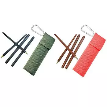 1 пара полезных складных палочек для еды с сумкой для хранения, палочки для еды для кемпинга Mahogany