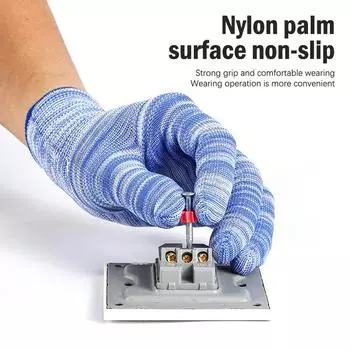 1 пара полосатых нейлоновых садовых перчаток, цветные нескользящие рабочие перчатки, хозяйственные перчатки для уборки двора, посадки растений розовый