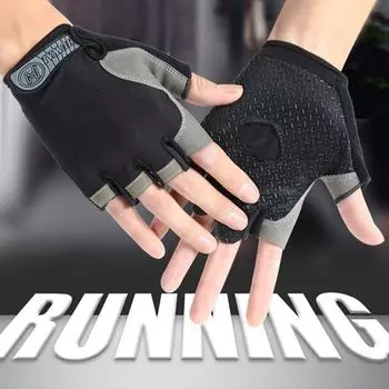 1 пара полупальцевых перчаток для тяжелой атлетики, дышащие, антиперчатки для женщин, фитнеса, износостойкие, для спортзала, для мужчин, нескользящие, для пота L