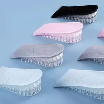 1 пара полустельки унисекс, увеличивающие рост вставки, дышащие женские и мужские подушки, спортивные подушечки для обуви 2cm чёрный