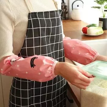 1 пара популярных тонких брызгозащищенных нарукавников для дома, кухни, уборки, нарукавников, аксессуаров светло-синий