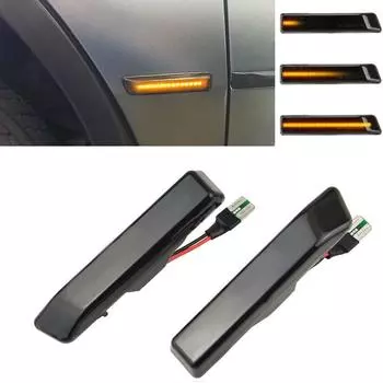 1 пара последовательных дымчатых светодиодных указателей поворота бокового габарита для BMW E53 X5 E36 M3