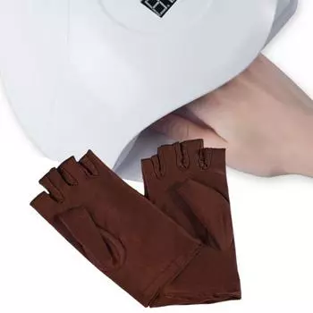 1 пара практичных эластичных быстросохнущих перчаток с защитой от ультрафиолета, с полупальцами, эластичные, с лампой для наружного освещения One Size фиолетовый