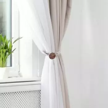 1 пара практичных подвязок для штор, изысканных многоразовых, износостойких, крючки не требуются, пряжка для штор, пробойник, бесплатно для отеля N