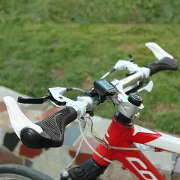 1 пара практичных резиновых накладок на руль, противодеформационные велосипедные ручки для езды на велосипеде чёрный