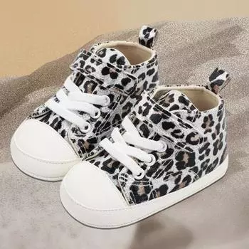 1 пара прекрасных прогулочных туфель, износостойкие красивые кроссовки с леопардовым принтом, обувь для малышей 13 cm розовый