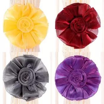 1 пара прекрасных роз с украшением для окон, занавесок, декоративных подхватов розовый