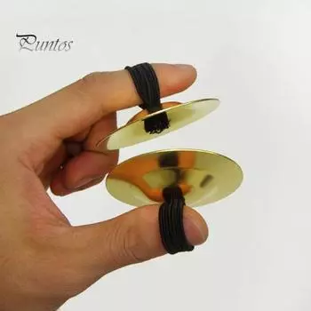 1 пара превосходных компактных и легких медных ударных тарелок, цветной духовой музыкальный инструмент для танца живота золотистый