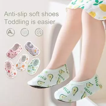 1 пара привлекательной детской обуви с фруктовым узором, отличная универсальная обувь с принтом для малышей, товары для малышей 13 cm зелёный