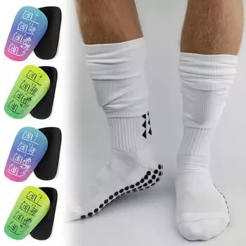 1 пара профессиональных футбольных защитных щитков для голени с узором «нельзя градировать», ПУ, толстые, антистолкновительные и амортизирующие вставки, спортивные защитные принадлежности Green gradient-XS