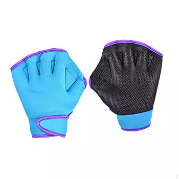 1 пара профессиональных перчаток для плавания с веслами, плавник для обучения дайвингу и серфингу Blue 18.5cmx20cm