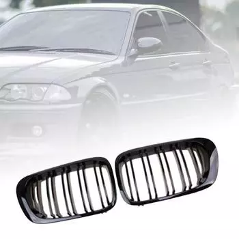 1 пара профессиональных решеток с двойной линией, глянцевый черный, высокая плотность 51138208685 /