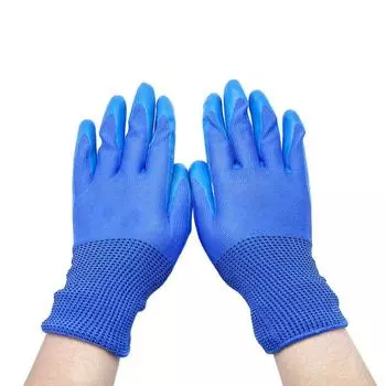 1 пара профессиональных средств безопасности, тисненые латексные рабочие защитные перчатки, мужские гибкие нейлоновые или полиэстеровые защитные рабочие перчатки as the picture