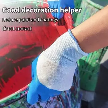 1 пара профессиональных защитных перчаток из нитрила, полуподвесные рабочие защитные перчатки для мужчин, гибкие защитные рабочие перчатки синий