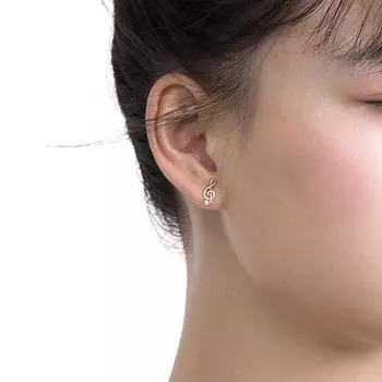 1 пара простых асимметричных сережек-гвоздиков в виде скрипичного ключа для гитары, милые серьги в виде музыкальных нот для женщин и девушек, любителей музыки, подарок