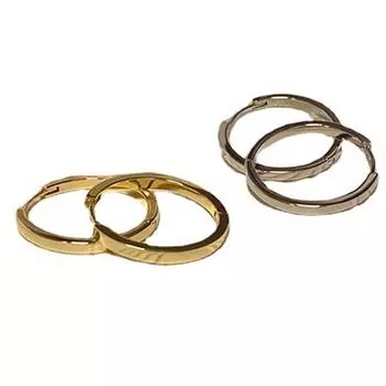 1 пара простых больших круглых серег-колец для женщин, ювелирных изделий в подарок для девочек золотой