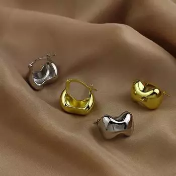 1 пара простых металлических сережек с каплями воды для женщин и пар с уникальным дизайном, вечерние ювелирные аксессуары, подарок