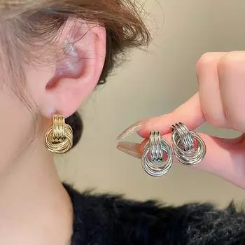 1 пара простых модных геометрических сережек-гвоздиков для женщин и девочек, гипоаллергенные серьги неправильной формы, ювелирные аксессуары, подарки золотой