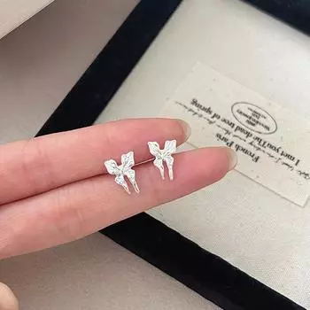 1 пара простых нежных сережек-гвоздиков в форме бабочек, роскошные милые универсальные серьги 1Pair