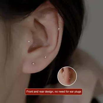 1 пара простых сережек-гвоздиков, модные круглые милые серьги из нержавеющей стали, ювелирные изделия серебряный