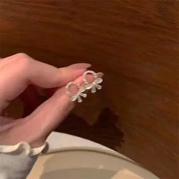 1 пара простых сережек-гвоздиков в виде милого банта для женщин и девушек, индивидуальные, темпераментные, универсальные серьги, ювелирные аксессуары