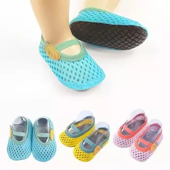 1 пара противоскользящей пляжной обуви для малышей, привлекательная модная летняя пляжная обувь для малышей S жёлтый