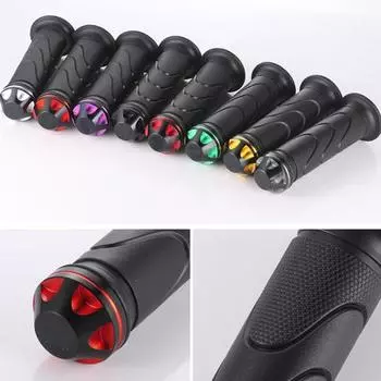 1 пара противоскользящих чехлов на руль мотоцикла, универсальная резиновая защита для ручек мотоцикла 22 мм чёрный