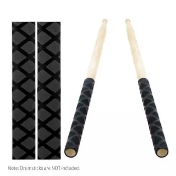 1 пара противоскользящих накладок для барабанных палочек 6,5-дюймовая противоскользящая накладка для барабанных палочек 2-7#, аксессуары для ударных инструментов чёрный