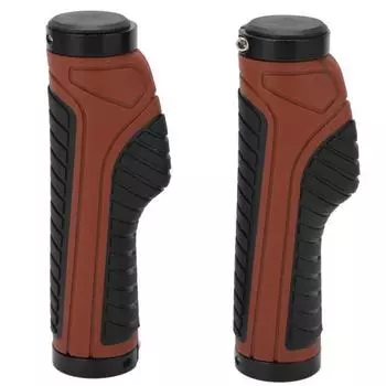 1 пара противоскользящих резиновых ручек для велосипедных рулей, чехлы для шоссейных горных велосипедов, коричневые, черные Brown Black