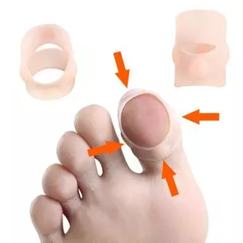 1 пара противовросших пальцев ног, умеренно мягкие, прочные, из силикагеля, подушечки для пальцев ног, корректор ногтей для дома