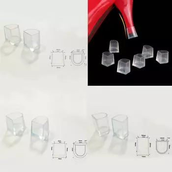 1 пара прозрачных фиксаторов для свадебной обуви на высоком каблуке L