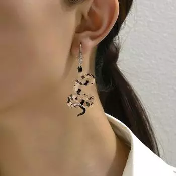 1 пара прозрачных сережек-капель в виде змеи, креативный акрил для женщин, готический стиль, ювелирные изделия, праздничные подарки 1pc