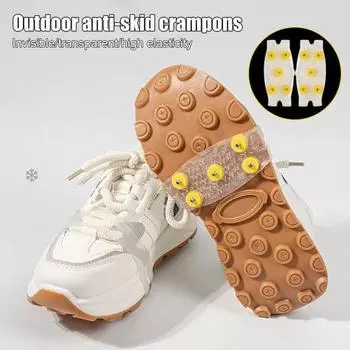 1 пара прозрачных шипов для льда, кошки с 5 металлическими шипами для мужчин и женщин, для зимнего отдыха на открытом воздухе