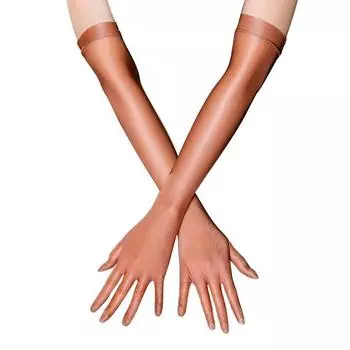 1 пара прозрачных супер тонких клубных вечеринок косплей костюм аксессуары перчатки масляные глянцевые плотные варежки L