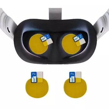 1 пара прозрачных защитных пленок TPU для линз Meta Quest 3 VR, водонепроницаемая, с защитой от отпечатков пальцев и царапин