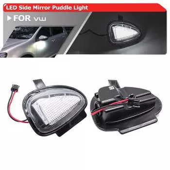 1 пара прямых светодиодных фонарей под боковым зеркалом для VW GTI Golf MK6 6 MKVI C45, белые светодиодные фонари