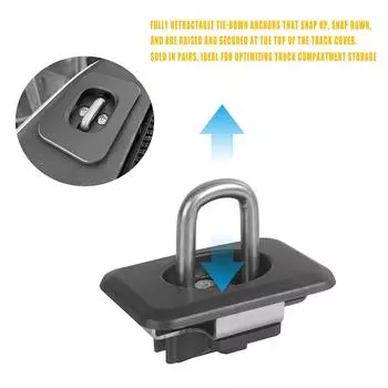 1 пара якорь для крепления пикапа, выдвижная верхняя боковая стенка кузова грузовика, D-образное кольцо, крюк для Dodge Rams 19-21