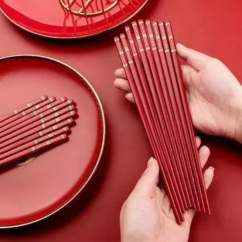 1 пара японских китайских палочек для еды, палочки для суши, многоразовые, нескользящие, сплав, корейские палочки для еды, кухонная утварь