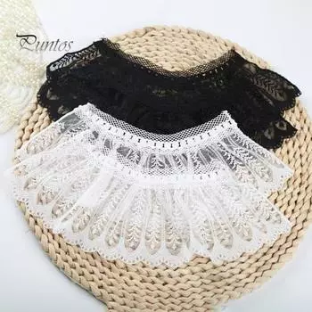 1 пара японских манжет на запястье в стиле Лолиты с кружевной отделкой, искусственным жемчугом, аксессуары для косплея горничной, сделай сам, швейные украшения для женщин и девушек, украшение для рук на вечеринку чёрный