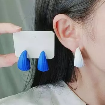 1 пара ярких цветов C-образные серьги-гвоздики, красочные серьги-кольца, легкие серьги с геометрическим кругом, ювелирные изделия, подарок