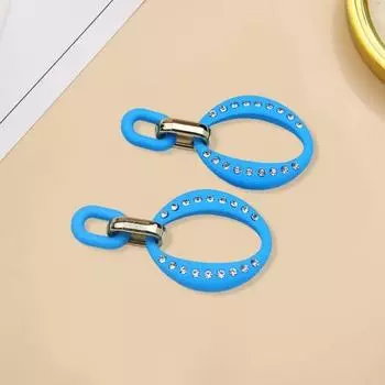 1 пара ярких цветов, полые геометрические серьги овальной формы, висячие серьги, инкрустированные стразами, преувеличенные простые женские серьги-капли, ювелирные изделия, подарок