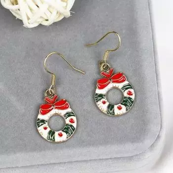 1 пара радостных рождественских сережек-гвоздиков, праздничная рождественская елка, Лось, снеговик, Санта-Клаус, дизайн, серьги для женщин и девочек E