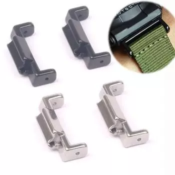 1 пара разъемов для ремешка для часов, фирменный сменный адаптер для ремешка для часов из нержавеющей стали, совместимый с Casio DW-5600/GW-B5600/DW-5035/GA-100 чёрный