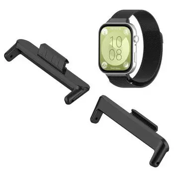 1 пара разъемов для ремешков для часов Huawei Watch Fit 3, металлический адаптер для браслета диаметром 20 мм, легко подключаются сменные браслеты, аксессуары для часов серебряный