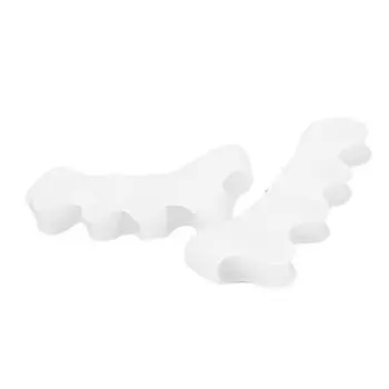 1 пара разделителей для пальцев ног мягкие эластичные многоразовые прокладки для пальцев корректор косточки для женщин мужчин белый взрослый