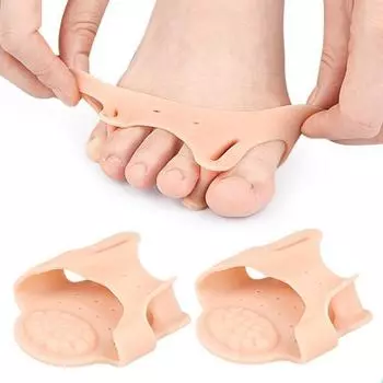 1 пара разделителей пальцев ног для женщин, корректор косточки большого пальца ноги, мягкие силиконовые разделители для пальцев ног хаки